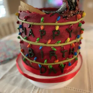 Back of stranger things cake