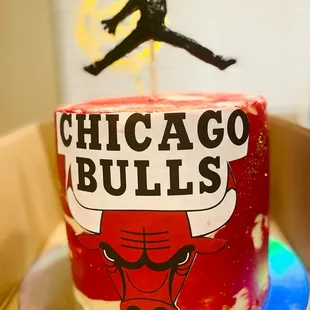 Jump man cake, custom fondant topper