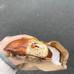 Canadian bacon and cheese croissant from Laguna Garden Bakery