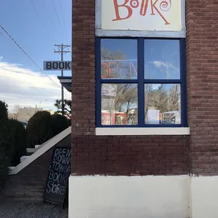 Just outside the entrance to Downtown Books.