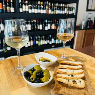 Wine and olives