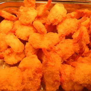 a tray of shrimp and shrimp appetizers