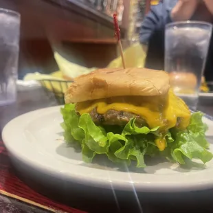 $3.50 happy hour cheeseburger.