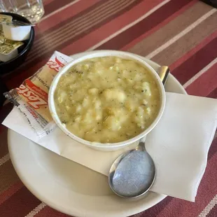 Cup of cream of broccoli
