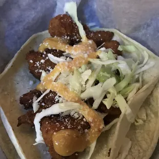 Fried Cauliflower Taco
