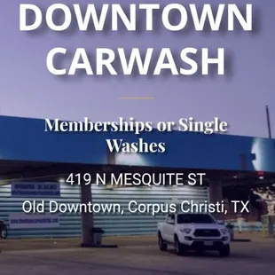 screenshot of our website: www.downtowncarwash.com