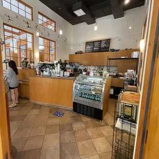 the interior of a coffee shop