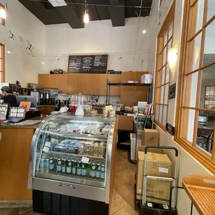 the interior of a coffee shop