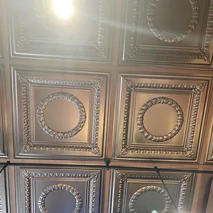 Tin tile ceiling!