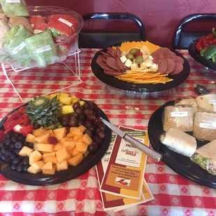 a table full of food