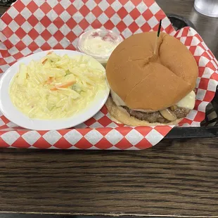 Mushroom Swiss burger