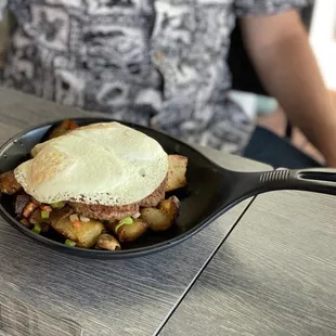 Impossible Skillet had an Impossible Patty. Hubby says it was ok - especially after adding ketchup, salt &amp; pepper.