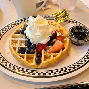 waffles, food