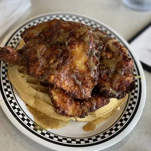 Chicken and waffles