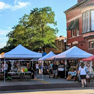 Vendors on Spring St in downtown Elgin