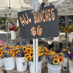 $6 flower bunches