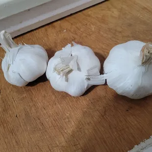 Large, fresh garlic. $1 a bunch.