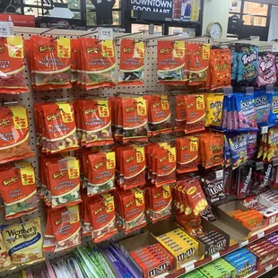 a variety of snacks on display