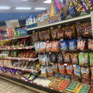 a variety of snacks on display