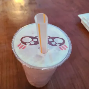 Dragonfruits tea with Lychee bursting bubbles