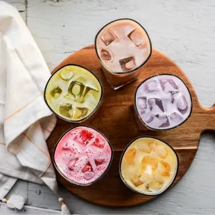 a variety of ice creams