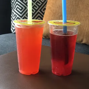Strawberry Lemonade &amp; Strawberry Bubble Tea.