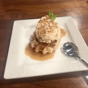 This is the Grand Poobah! The caramel ice cream waffle it spectacular.