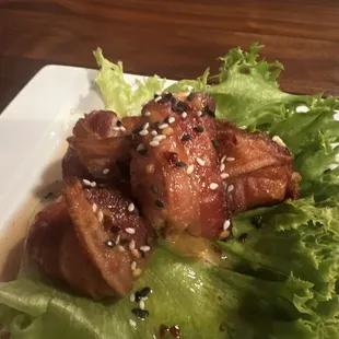 Spicy duck bites to get you going.