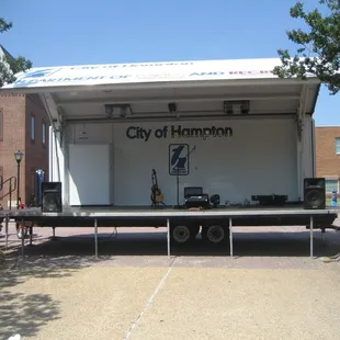 a stage set up for a concert