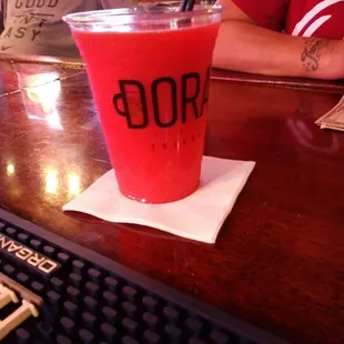 Take your drink to go in a dora cup