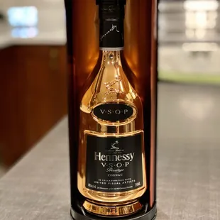 a bottle of hennessy