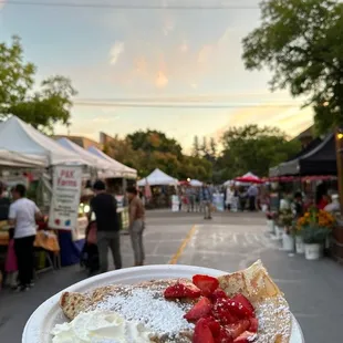  person holding a plate of food