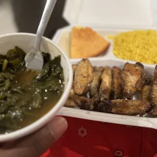 Collard Greens 1. Baked Wing dinner