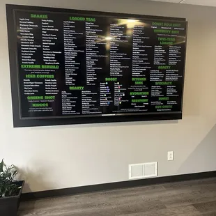 Extensive menu