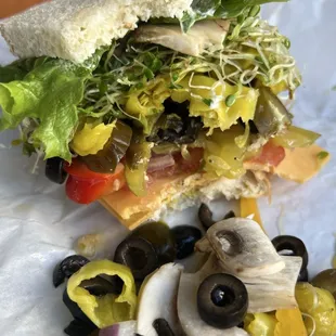 Ordered 1/2 Veggie Sandwich on sourdough... yummy