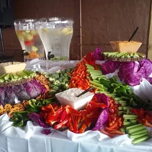 Catering for private events in the Backyard patio.