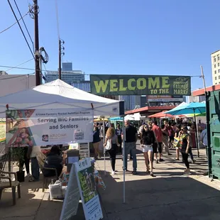 people walking around