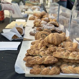 a table full of pastries