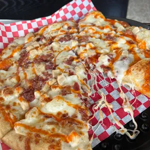 Buffalo pizza- yum!