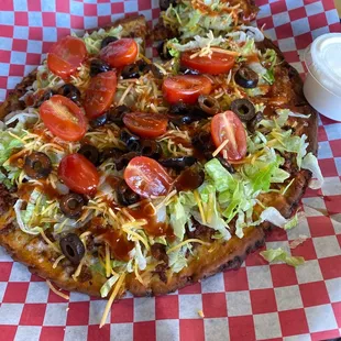 Cauliflower Taco Pizza