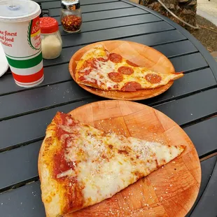 Two giant slices of pizza and a soda for $5.99!