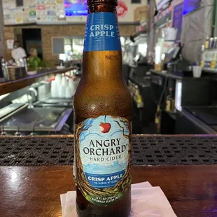 a bottle of angry orchard cid