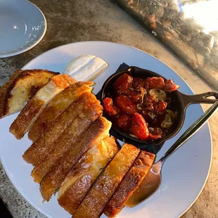 Brie Garlic Tomato Plate