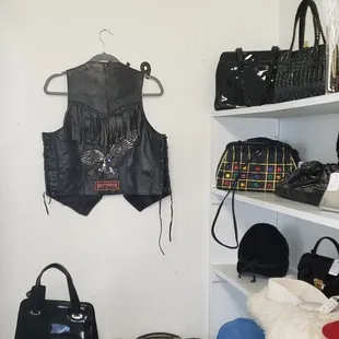 Vintage motorcycle gear.