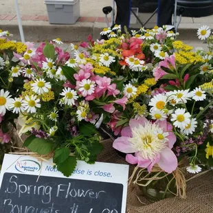 a display of flowers