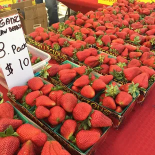 Bought these super sweet strawberries for our camping trip