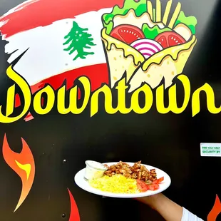 Chicken shawarma plate