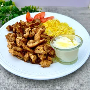 Chicken shawarma plate