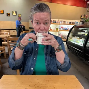 Me with my delicous cortado!