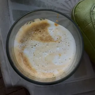 Steamed milk dumped into the espresso, no sign of care at all